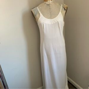 Vintage 60s Movie Star Floor Length Nightgown Nylon Lingerie Madmen Size 38 Sm